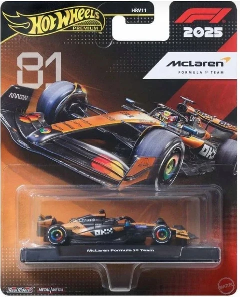 Hot Wheels Premium F1 2025 McLaren 81 JKD81 ürün görseli 1