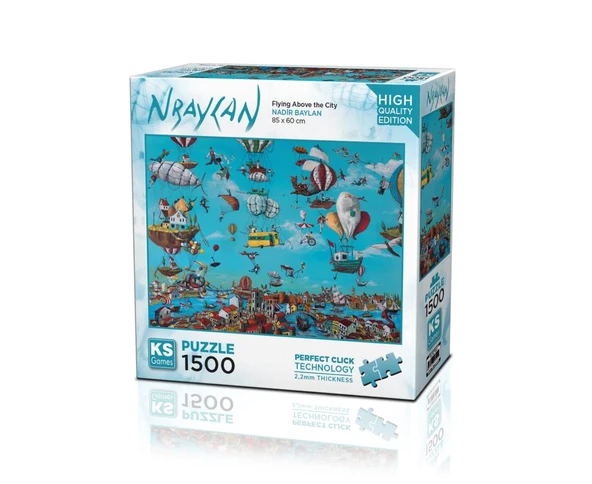 KS Puzzle 1500 Parça Nbaylan Flying Above the City ürün görseli 1