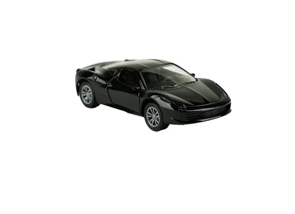 Die Cast Metal Sesli ve Işıklı Çek Bırak Siyah Spor Araba ürün görseli 1