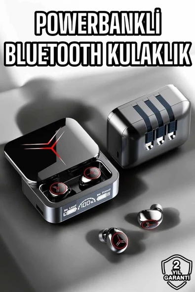 Yeni Nesil Powerbankli Bluetooth Bağlantılı Kablosuz Kulaklık ürün görseli 1