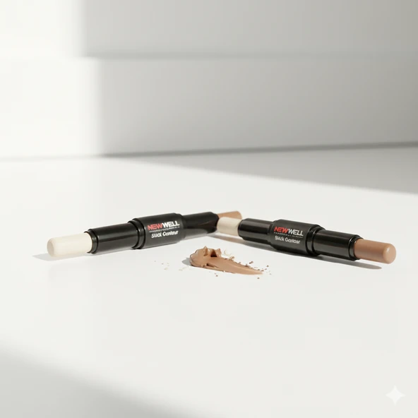 NEW WELL STICK CONTOUR & HIGHLIGHT KALEMİ NO:2 - ORTA TON (2'li Avantaj Paketi) ürün görseli 1