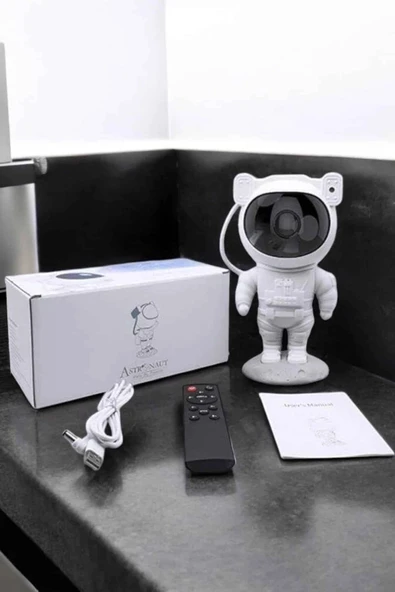 Astronot Görünümlü Projeksiyon Speaker Taşınabilir - Resim 5