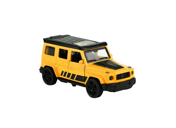 Die Cast Metal Çek Bırak Sarı Jip ürün görseli 1