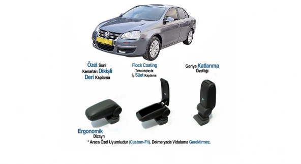 JETTA 2005 2006 2007 2008 2009 ARACA ÖZEL KOL DAYAMA KOLÇAK VİDASIZ ürün görseli 1