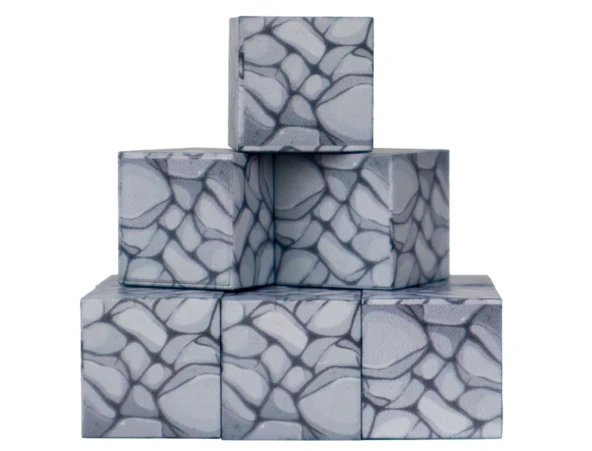Megacraft 9 Parça Koyu Gri Taş Blok ürün görseli 1