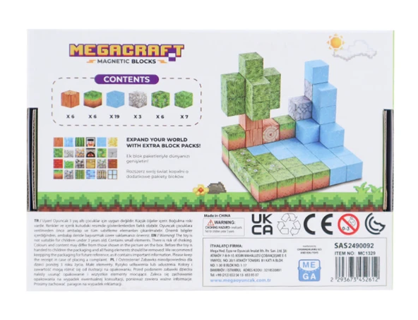 Megacraft Orman Temalı Mıknatıslı Bloklar 47 Parça - Resim 3