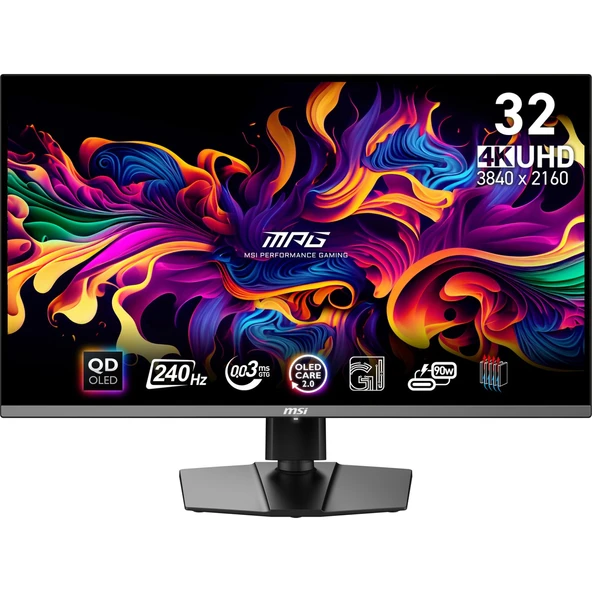MSI 31.5 MPG 321URX QD-OLED 3840x2160 (UHD) 16:9 FLAT QD-OLED 240HZ 0.03MS  GAMING MONITÖR ürün görseli 1
