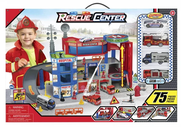 Express Wheels Kurtarma Merkezi Oyun Seti ürün görseli 1