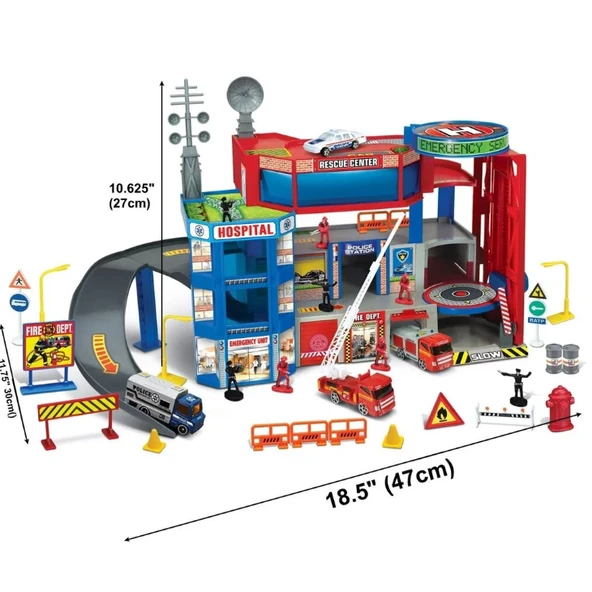 Express Wheels Kurtarma Merkezi Oyun Seti - Resim 3