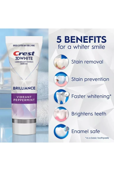 Crest 3D White Brilliance Diş Macunu 130GR - Resim 3