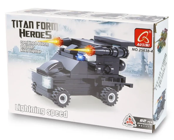 Ausini Titan Form Heroes-4 Lightning Speed 82 Parça - Resim 2