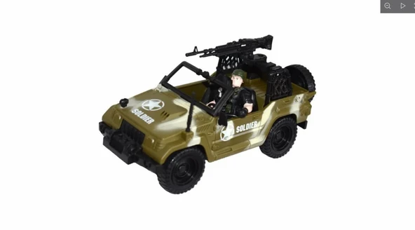 Combat Force Figür ve Askeri Jeep - Resim 2