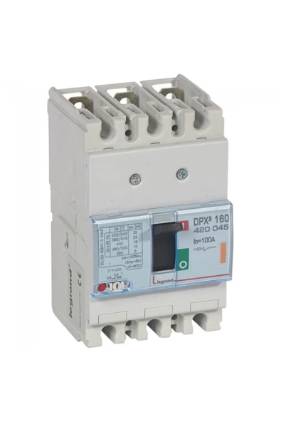 Legrand 420045 Dpx³ 160 100a 3 Kutuplu 25ka Ayar Sahalı Kompakt Şalter ürün görseli 1