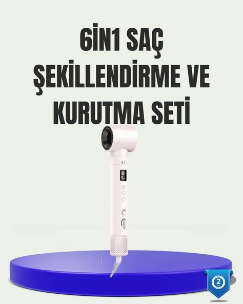 Çok Fonksiyonlu 6 Başlıklı Saç Kurutma Ve Şekillendirme Seti ürün görseli 1
