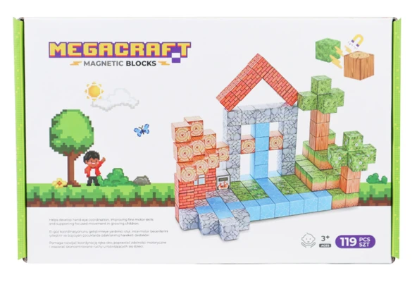 Megacraft Orman ve Ev Temalı Mıknatıslı Bloklar 119 Parça ürün görseli 1