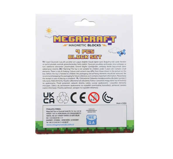 Megacraft 9 Parça Gri Taş Blok - Resim 3