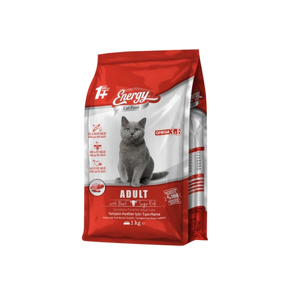Energy Sığır Etli Yetişkin Kedi Maması - 1 kg ürün görseli 1