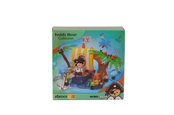 P881005 PANLOS TEDDY AYI KOLEKSİYONU KORSAN 190 PARÇA BLOCK OYUNCAK ürün görseli 1