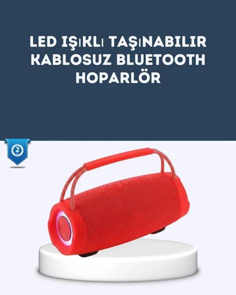 Tf Kart Ve Aux Destekli Ipx6 Suya Dayanıklı Bluetooth Hoparlör ürün görseli 1