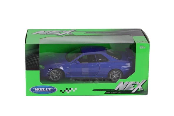 24108 WELLY 1 24 NISSAN SKYLINE GT-R R34 - Resim 3