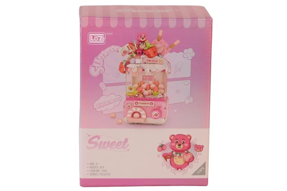 LZ1680 LOZ Sevimli Gashapon Makineleri PEMBE  BLOCK OYUNCAK 428 PARÇA ürün görseli 1