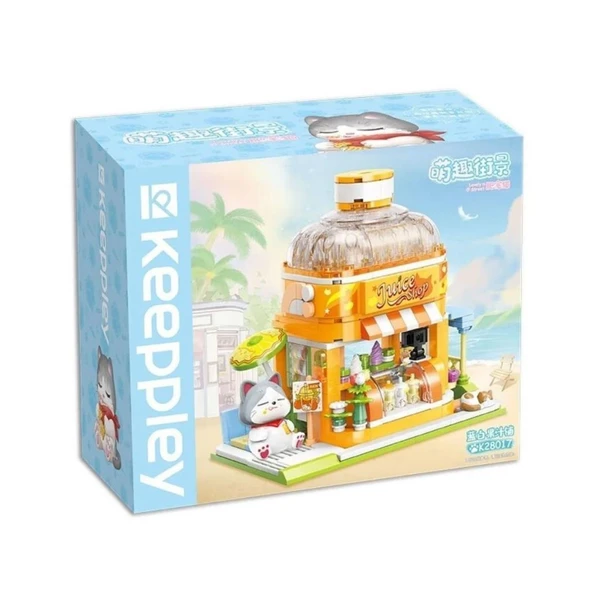 KP28017 Keeppley Lovely Street - BSH Kitten Juice Bar 315 Parça Yapım Seti ürün görseli 1