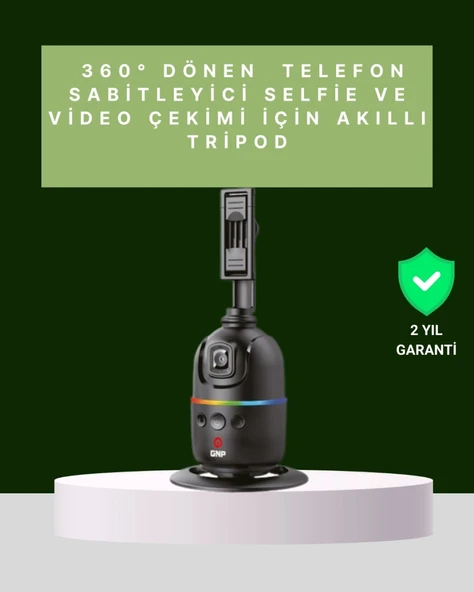 Yüz Takipli 360° Akıllı Gimbal Telefon Ve Aksiyon Kamera Uyumlu ürün görseli 1