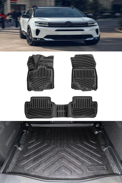 Rizline C5 Aircross 2025 Sonrası 1.2 Mild Hybrit 3D Havuzlu Paspas ve Bagaj Havuzu Alt ürün görseli 1