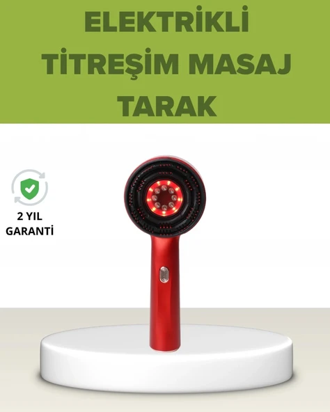 Elektrikli Titreşim Masaj Tarak Kırmızı Işık Terapi ürün görseli 1