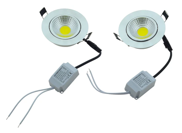 Horoz Electric Lilya 5W 6500K COB Led Spot Armatür Mat Krom 2'li Set (Hareketli Başlık & Alüminyum Gövde) ürün görseli 1