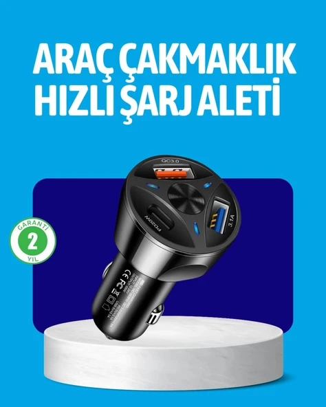 55w Güçlü Araç Şarj Cihazı Power Delivery Destekli ürün görseli 1