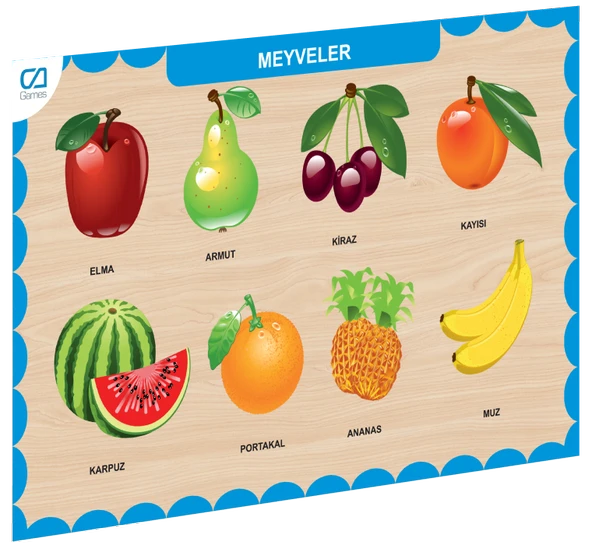 CAAHS-3206 CA GAMES AHŞAP MEYVELER BUL-TAK - Resim 2