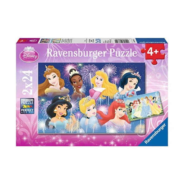 88720 Disney Prensesleri 2x24 parça Ravensburger Puzzle ürün görseli 1