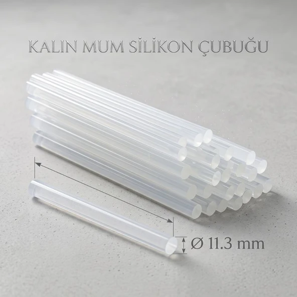 Kalın Mum Silikon Çubuğu - 11.3 mm - 1 Kilogram ürün görseli 1