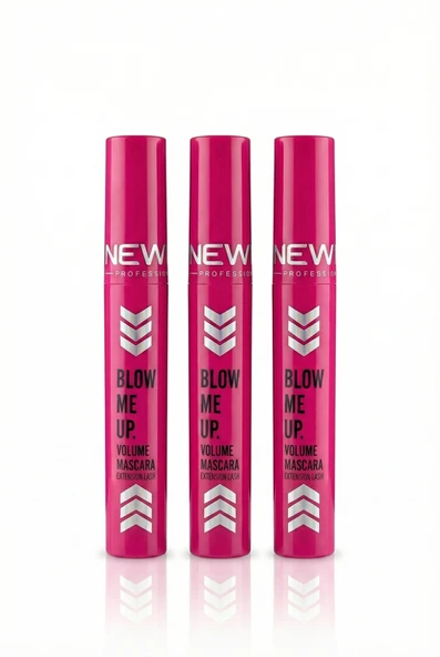 New Well Blow Me Up Volume Mascara - Patlayıcı Hacim ve Uzatma Etkili Maskara - 3'lü Avantaj Paketi ürün görseli 1