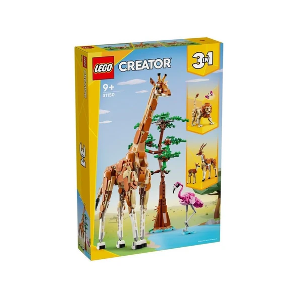 31150 Lego Creator 3ü1 arada Vahşi Safari Hayvanları 780 parça +9 yaş ürün görseli 1