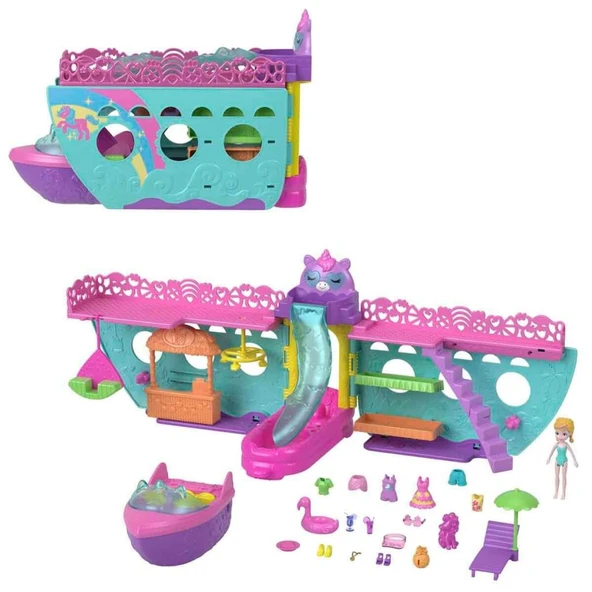 HWP26 Polly Pocket Unicorn Bot Oyun Seti - Resim 6