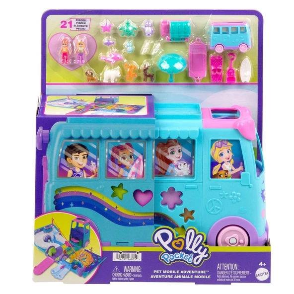 JCC22 Polly Pocket Hayvancıkların Karavan Macerası Oyun Seti ürün görseli 1