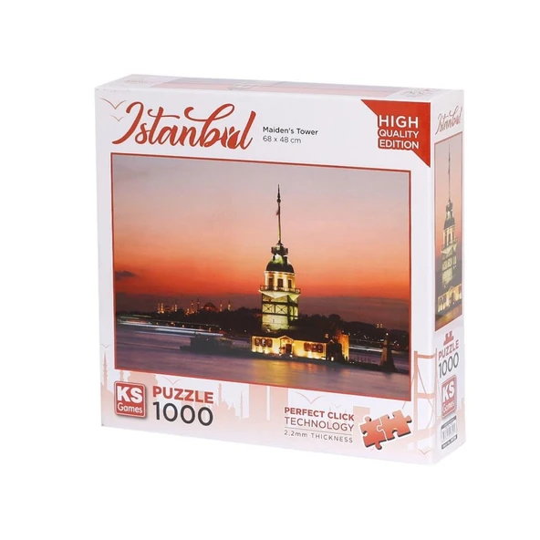 20729 Kız Kulesi Gün Batımı 1000 Parça Puzzle -KS Puzzle ürün görseli 1