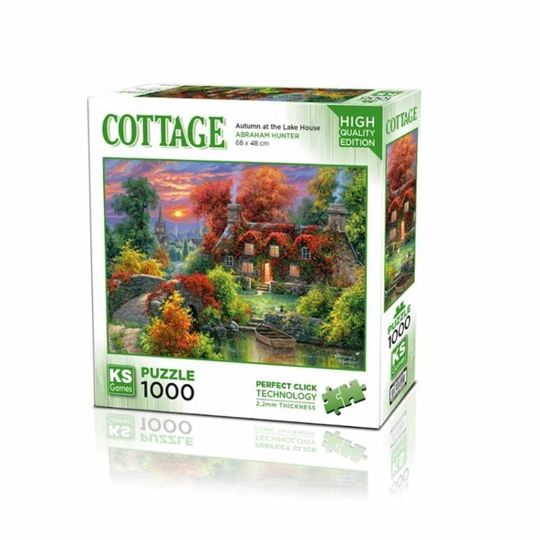 20672 Göl Evinde Sonbahar 1000 Parça Puzzle -KS Puzzle ürün görseli 1