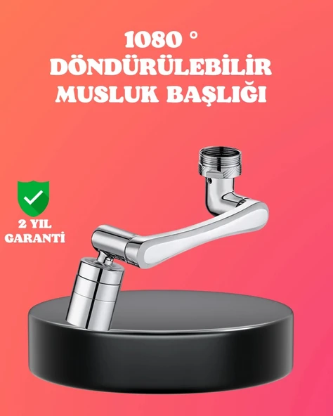 1080° Dönebilen Püskürtme Filtreli Musluk Başlığı Su Tasarruflu ürün görseli 1