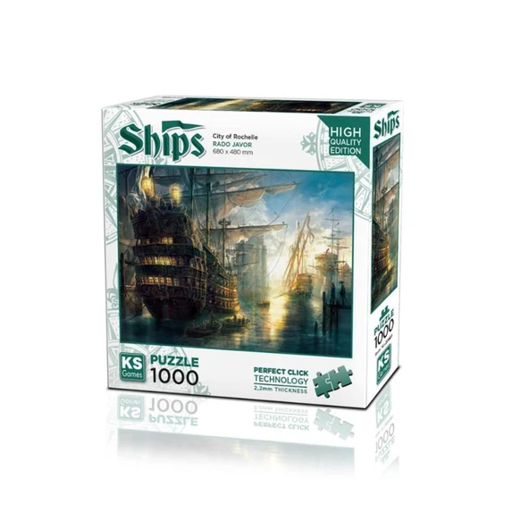 20681 Rochelle Şehri 1000 Parça Puzzle -KSPuzzle ürün görseli 1