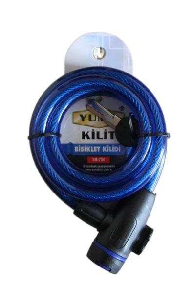 Yuma Ym- 734 150cm  Mavi Bisiklet Kilidi ürün görseli 1