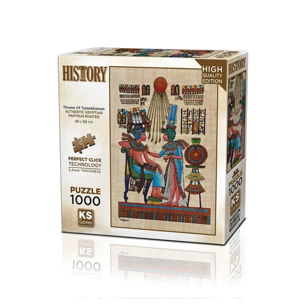 20743 PUZZLE 1000 PAPİRUS THRONE OF TUTANKHAMUN ürün görseli 1