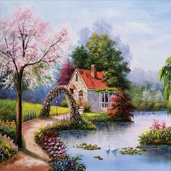 20782 PUZZLE 1000 LAKE HOUSE - Resim 2