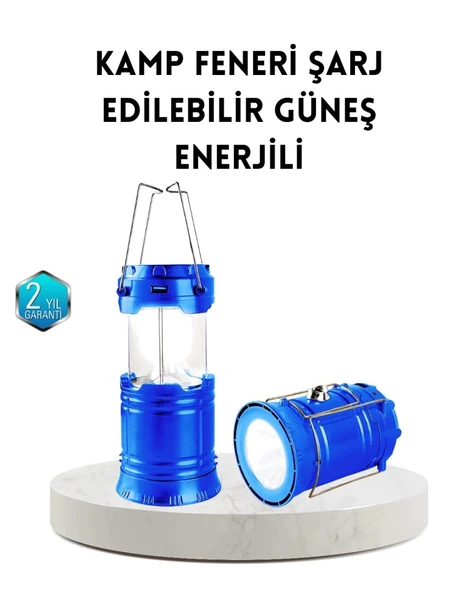 Güneş Enerjisiyle Çalışan Kamp Feneri Hafif Portatif Uzun Ömürlü ürün görseli 1
