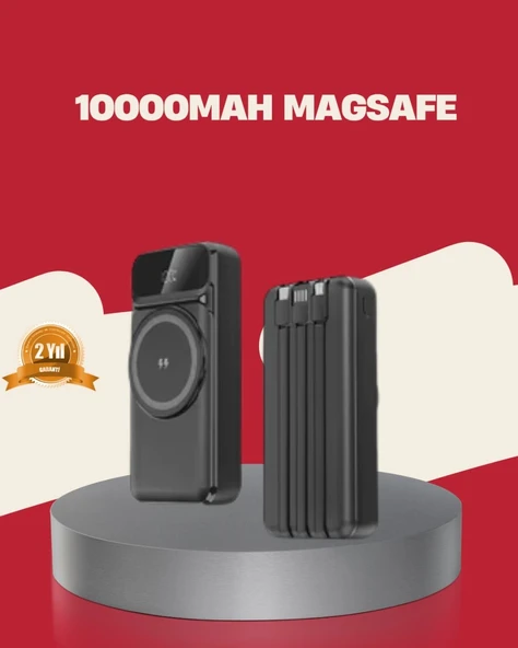 Kablosuz 15w Şarj Destekli 10000 Mah Taşınabilir Powerbank – Hızlı Şarj Özellikli ürün görseli 1