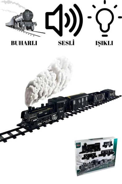 FF-1603C-4C Sesli ve Işıklı Buharlı Tren Oyun Seti -Vardem Oyuncak ürün görseli 1