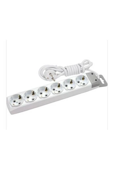 İNWATT  6 Lı Topraklı 5 Metre Kablolu Grup Priz ürün görseli 1