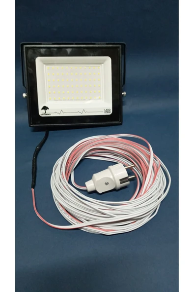 İNWATT 10 Metre 100 Watt Seyyar Led Projektör Aydınlatma. Seyyar Aydınlarma Su Geçirmez Dış Mekan IP66 ürün görseli 1